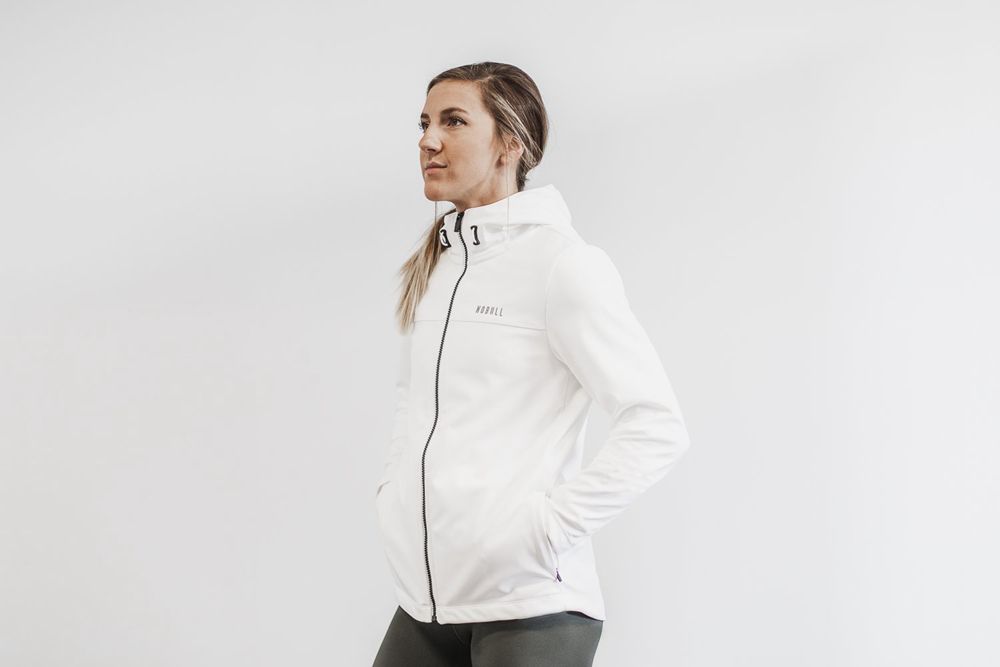 Vestes NOBULL Femme Grise Blanche - NOBULL Softshell,France (2159-THSJN)